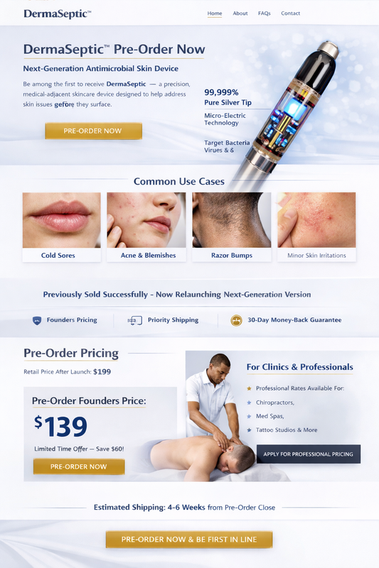 DermaSeptic Pre-Order Page
